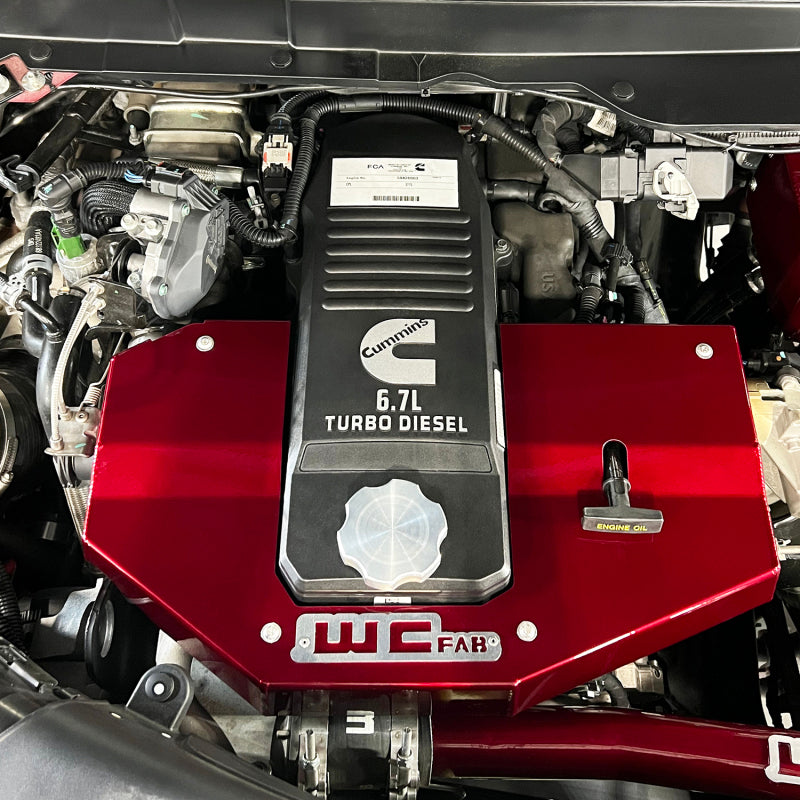 Wehrli 10-24 Dodge Cummins 6.7L Fabricated Aluminum Engine Cover - Semi-Gloss Black