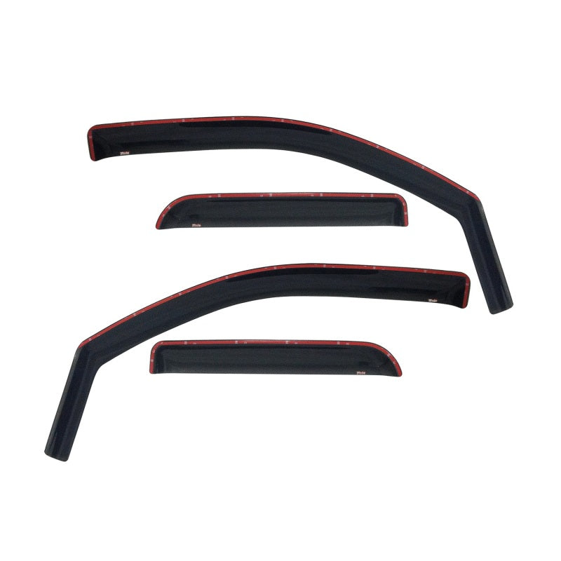 Westin 2009-2018 Dodge/Ram Quad Cab In-Channel Wind Deflector 4pc - Smoke