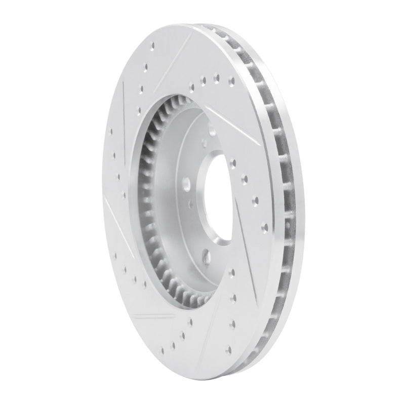 R1 93-95 Acura Legend Front Right Drilled & Slotted Silver Brake Rotor