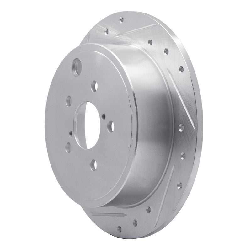 DFC 08-15 Subaru Forester Rear Left Drilled & Slotted Silver Brake Rotor