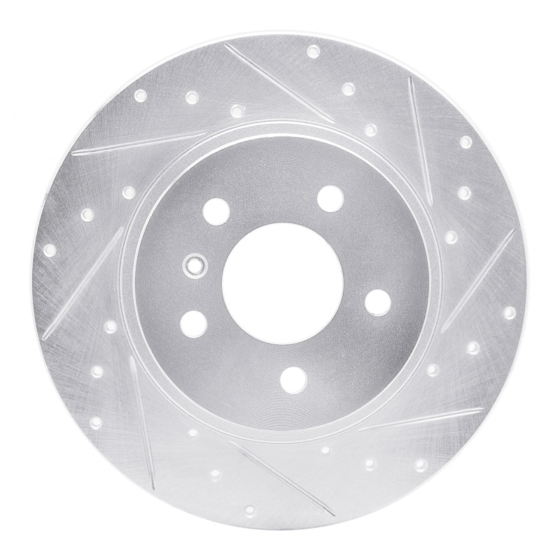 R1 05-05 Buick TERRAZA Rear Right Drilled & Slotted Silver Brake Rotor