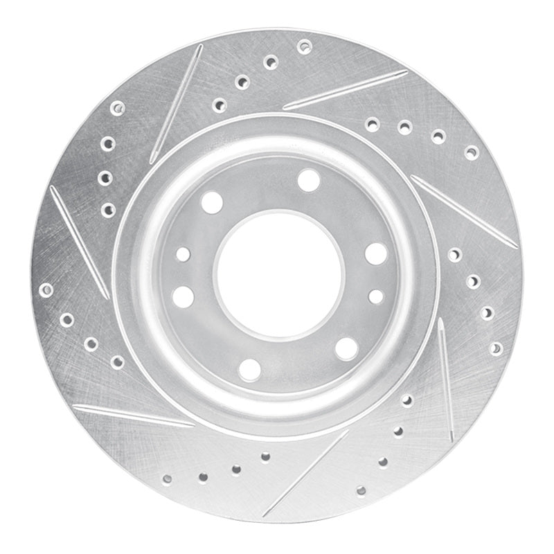 DFC 06-09 Buick Rainier Front Right Drilled & Slotted Silver Brake Rotor