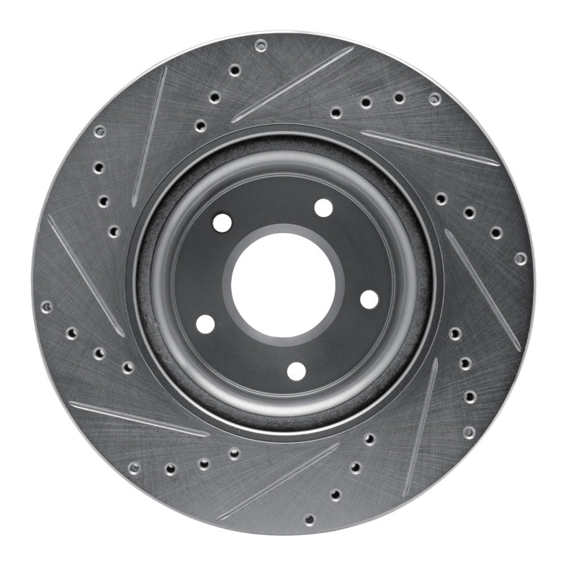 DFC 05-06 Pontiac GTO Front Right Drilled & Slotted Silver Brake Rotor