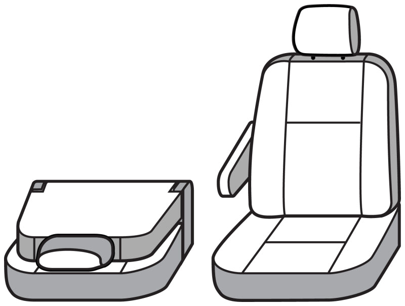 Covercraft 12-20 Nissan NV Polycotton SeatSaver Custom Front Row Seat Covers - Charcoal