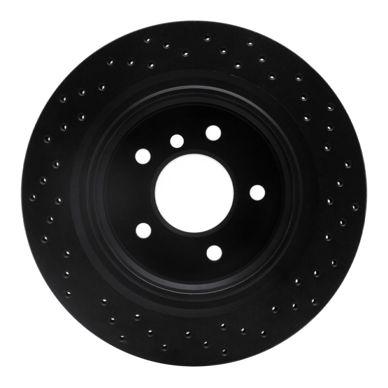 R1 95-99 BMW M3 E36 Rear Right Drilled Black Brake Rotor