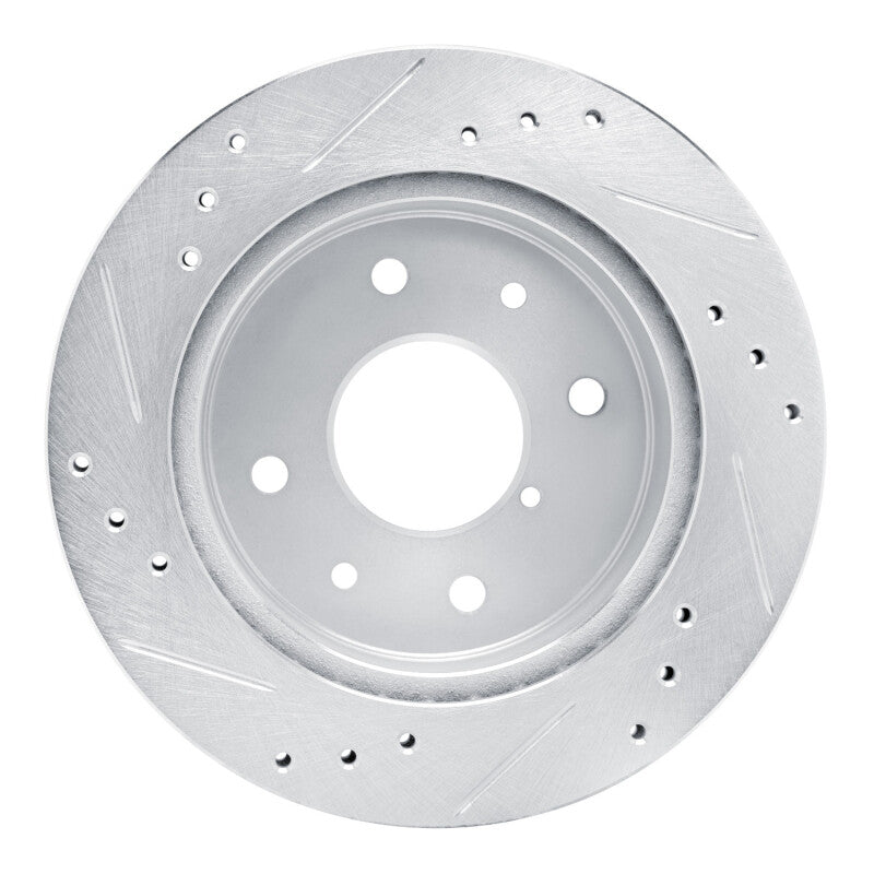 DFC 84-85 Mazda RX-7 Rear Right Drilled & Slotted Silver Brake Rotor