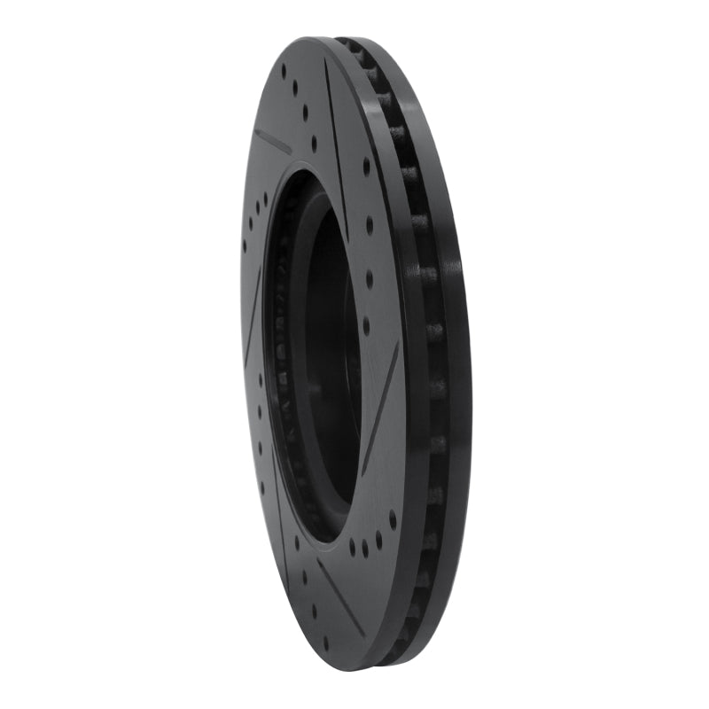 R1 13-25 Nissan Altima Front Left Drilled & Slotted Black Brake Rotor