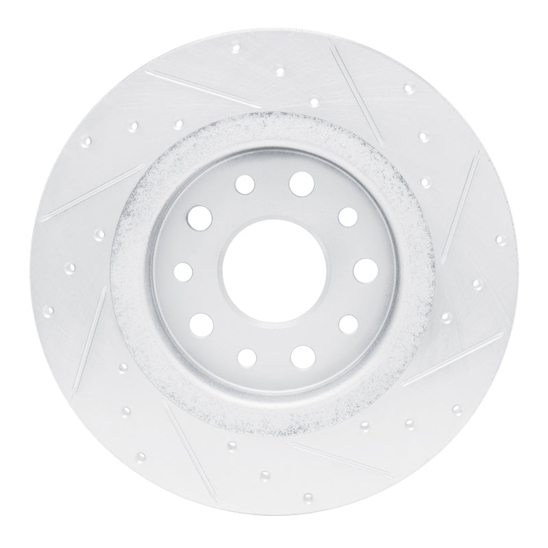 DFC 22-25 Jeep Grand Cherokee Rear Left Drilled & Slotted Silver Brake Rotor