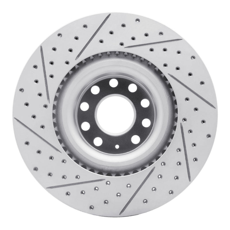 R1 06-13 Audi S3 (Mexico) Front Right Drilled & Slotted Geo-Carbon Rotor