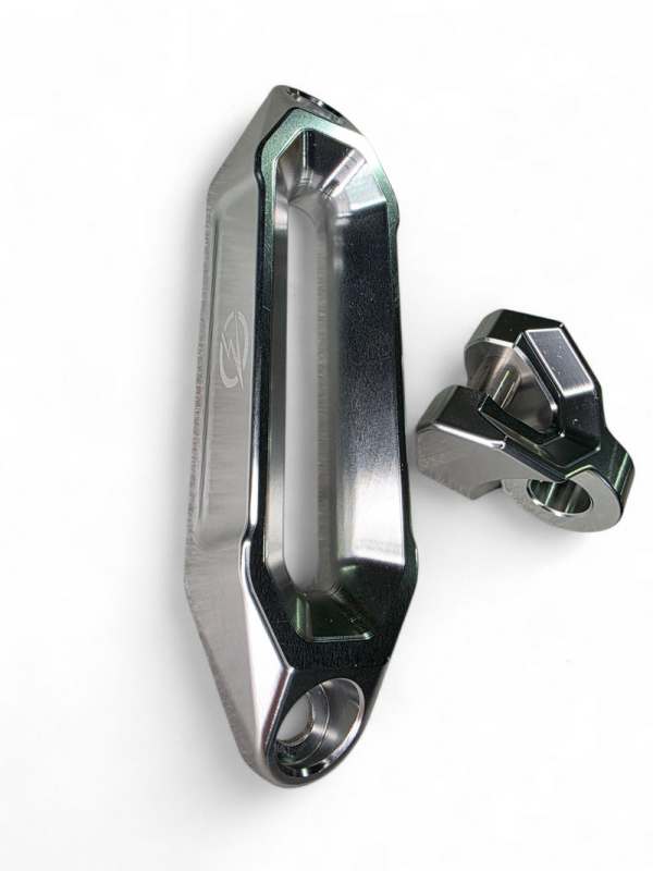 Elektric Offroad Winch Hawse Fairlead And Hook Combo Anodized Clear