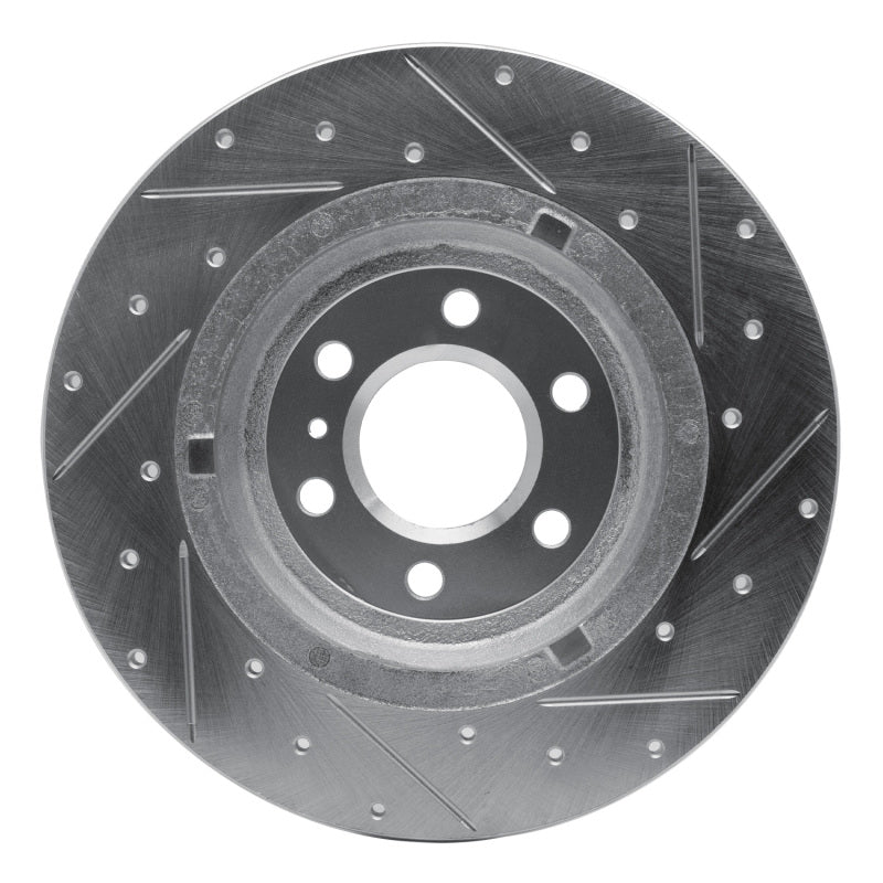 R1 11-15 VPG MV-1 Rear Left Drilled & Slotted Silver Brake Rotor