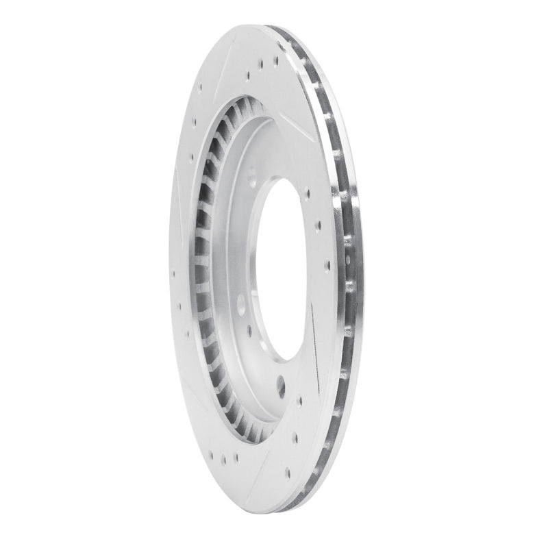 R1 99-04 Chevrolet Tracker Front Right Drilled & Slotted Silver Brake Rotor