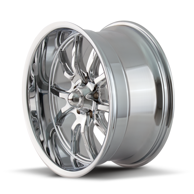 Ridler 650 17x8 / 5x120.65 BP / 0mm Offset / 83.82mm Hub Chrome Wheel