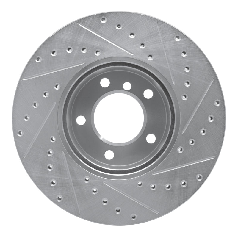 DFC 07-21 BMW 428i xDrive Gran Coupe Front Left Drilled & Slotted Silver Brake Rotor