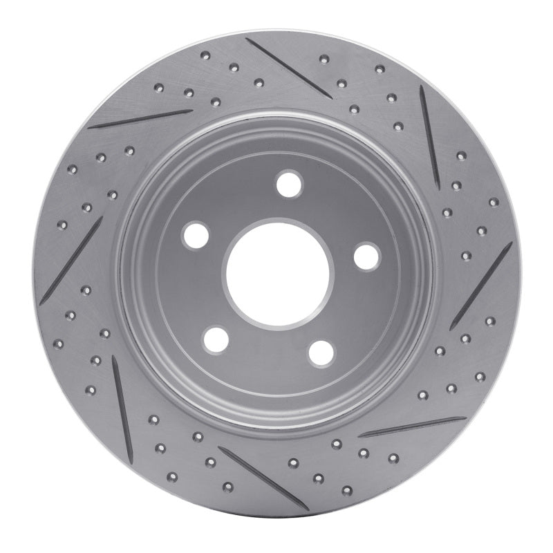 R1 11-22 Dodge Durango Rear Left Drilled & Slotted Geo-Carbon Rotor
