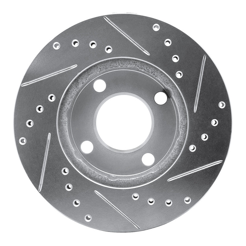 DFC 78-92 Audi 80 Front Left Drilled & Slotted Silver Brake Rotor
