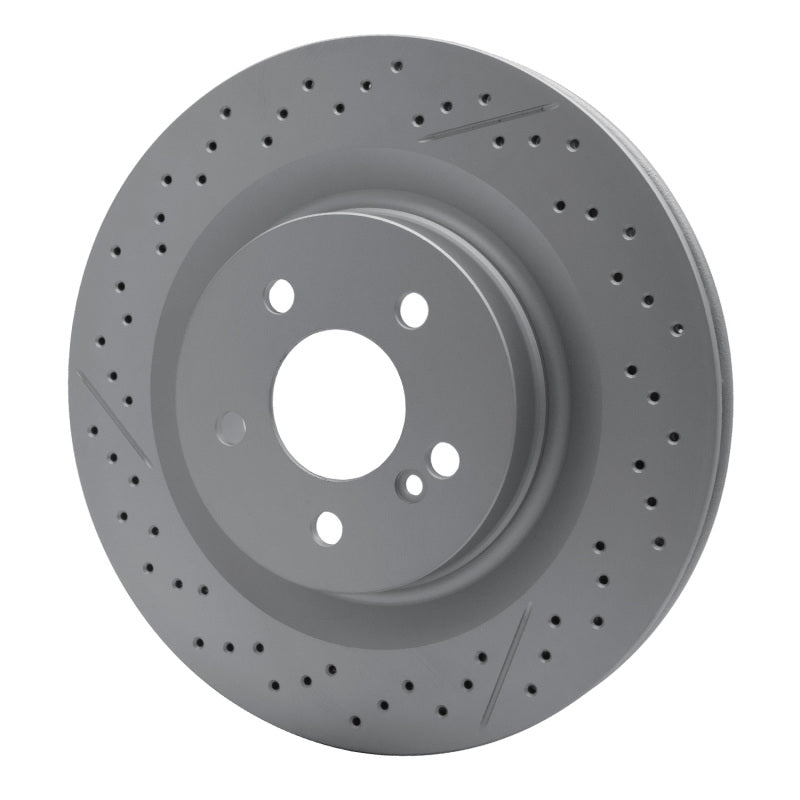 R1 05-11 Mercedes-Benz CLK63 AMG Rear Drilled & Slotted GeoSPEC Coated Rotor