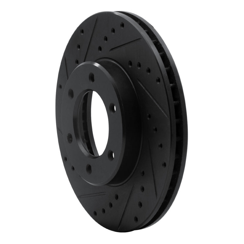 R1 93-98 Toyota T100 Front Left Drilled & Slotted Black Brake Rotor