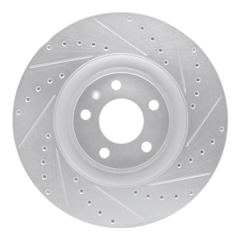 DFC 04-09 Audi S4 Front Right Drilled & Slotted Silver Brake Rotor