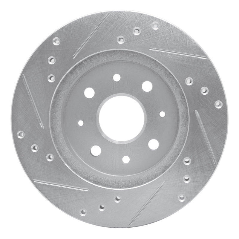 DFC 03-05 Kia Rio Front Right Drilled & Slotted Silver Brake Rotor
