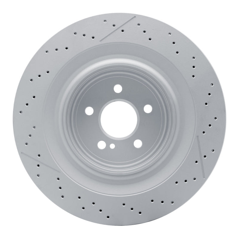 R1 10-18 Mercedes-Benz E63 AMG S Rear Drilled & Slotted Carbon Alloy GeoMET Rotor
