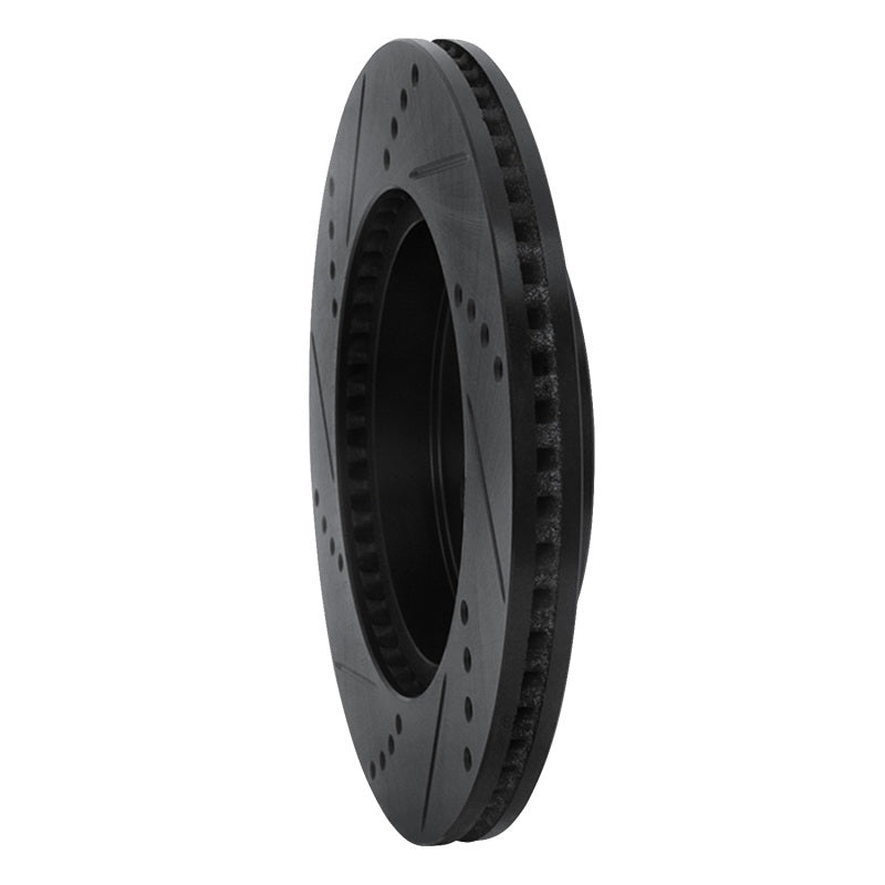 R1 19-25 Toyota Corolla (Mexico) Front Right Drilled & Slotted Black Brake Rotor