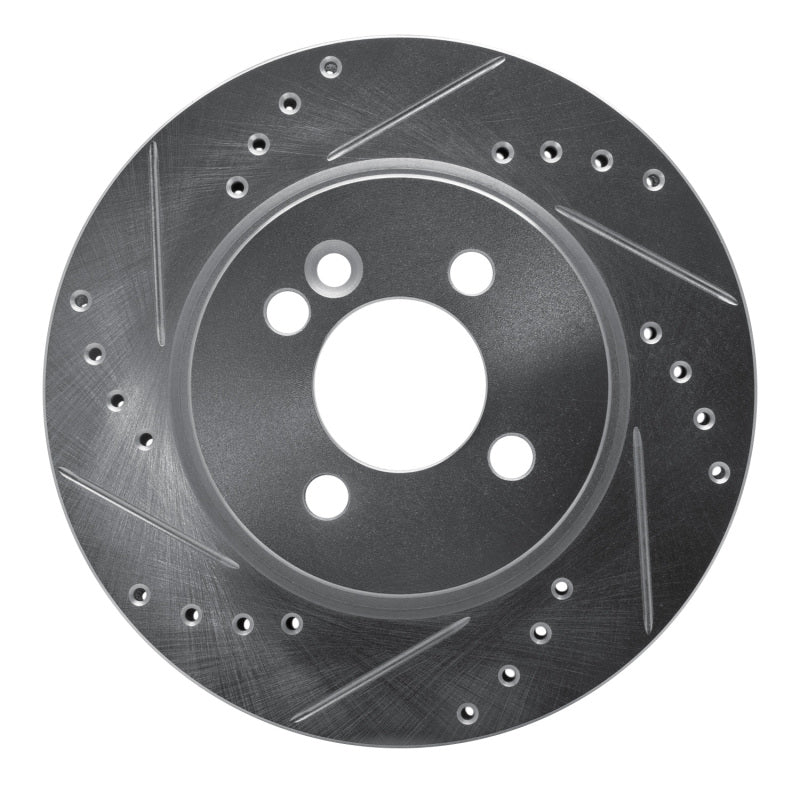 R1 02-08 Mini Cooper (Excl Clubman) Front Left Drilled & Slotted Silver Brake Rotor