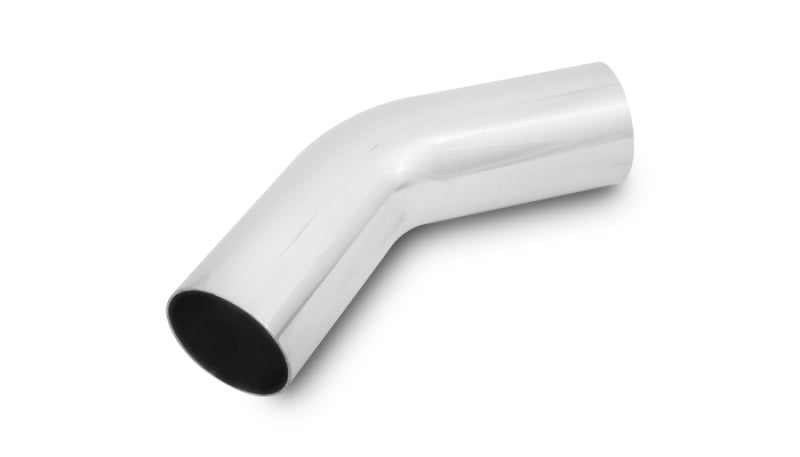 Vibrant 3.5in O.D. Universal Aluminum Tubing (45 degree bend) - Polished