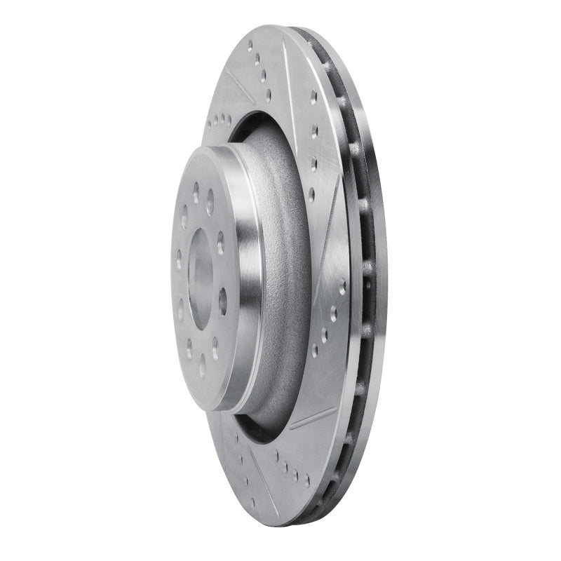 DFC 17-24 Maserati Ghibli Rear Right Drilled & Slotted Silver Brake Rotor