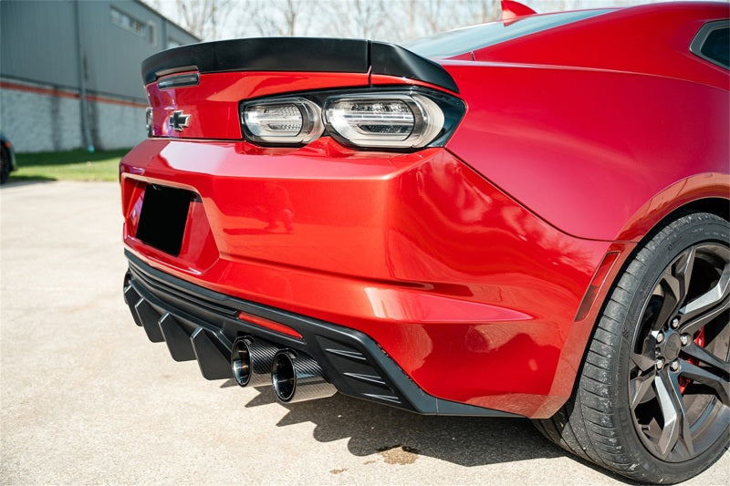 Corsa 2016-2024 Chevrolet Camaro SS / ZL1 Valved Axle-Back Exhaust w/ Black Carbon Fiber Quad Tips