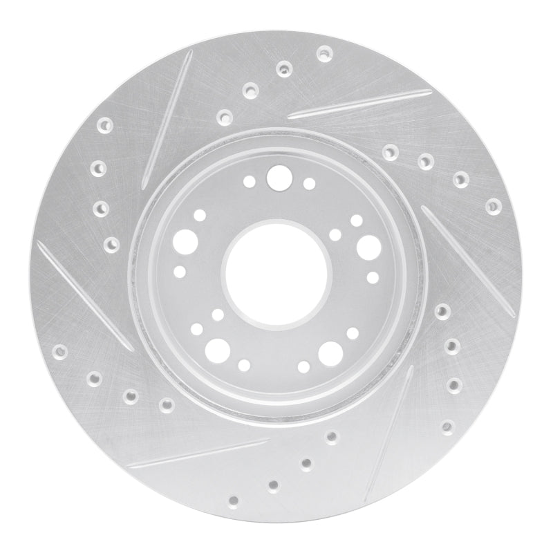 DFC 91-92 Lexus LS400 Front Right Drilled & Slotted Silver Brake Rotor