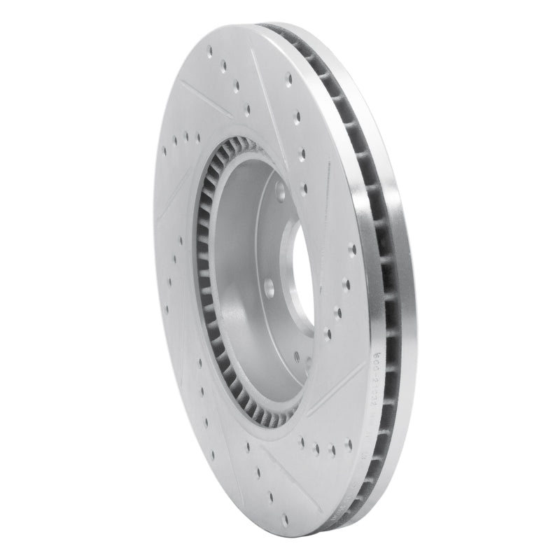 R1 12-16 Kia SportAGE (USA/Canada) Front Left Drilled & Slotted Silver Brake Rotor