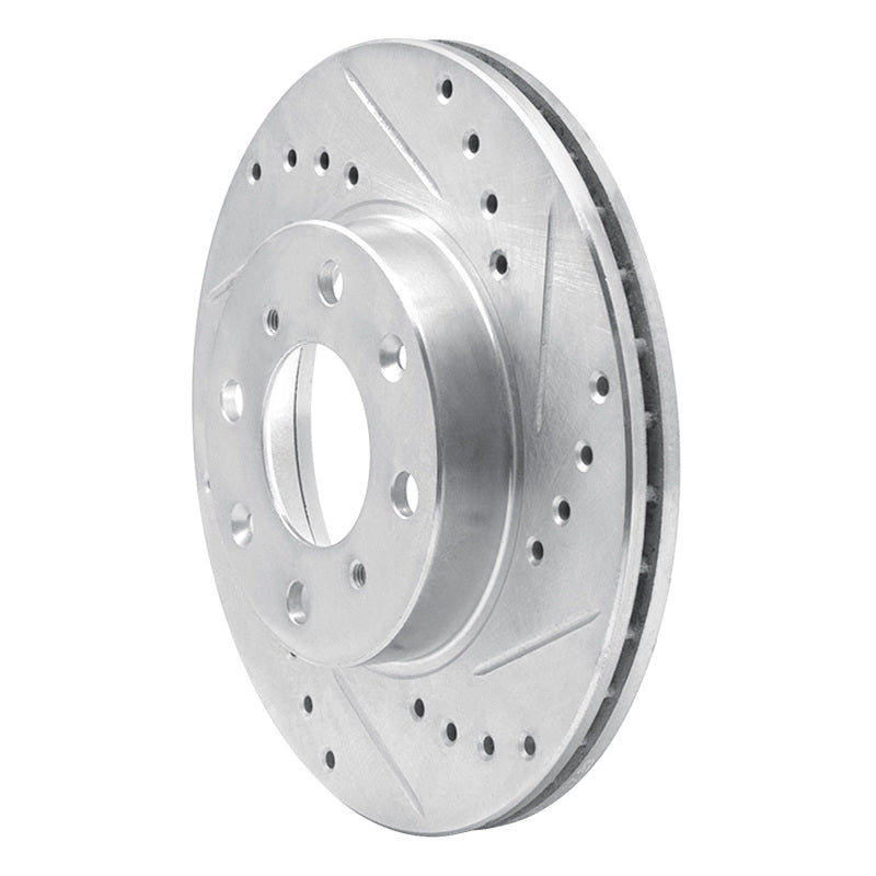 DFC 86-91 Acura INTEGRA Front Right Drilled & Slotted Silver Brake Rotor