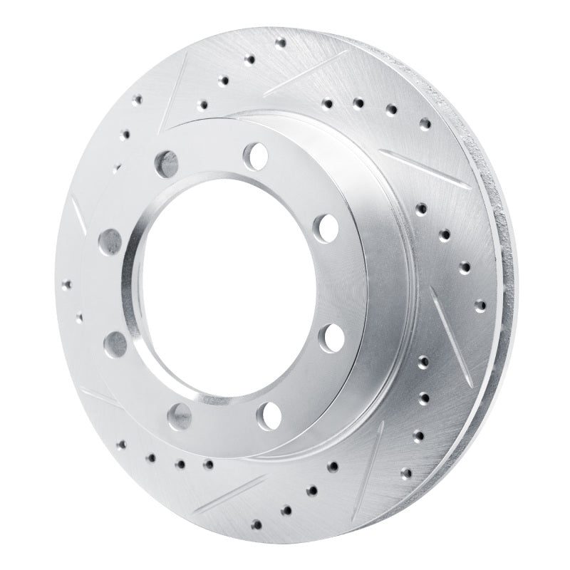 DFC 77-79 Ford F-350 4WD (Excl Super Duty) Front Left Drilled & Slotted Silver Brake Rotor
