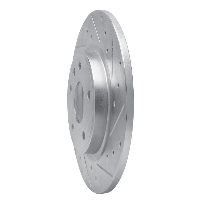 R1 17-25 Chrysler Voyager Rear Right Drilled & Slotted Silver Brake Rotor