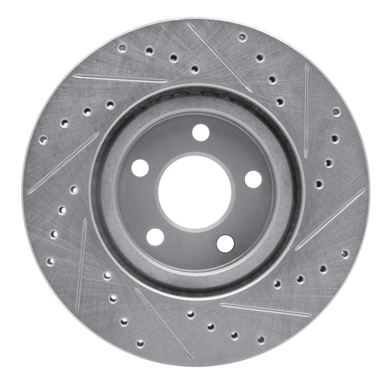 DFC 03-09 Chrysler PT Cruiser Front Left Drilled & Slotted Silver Brake Rotor