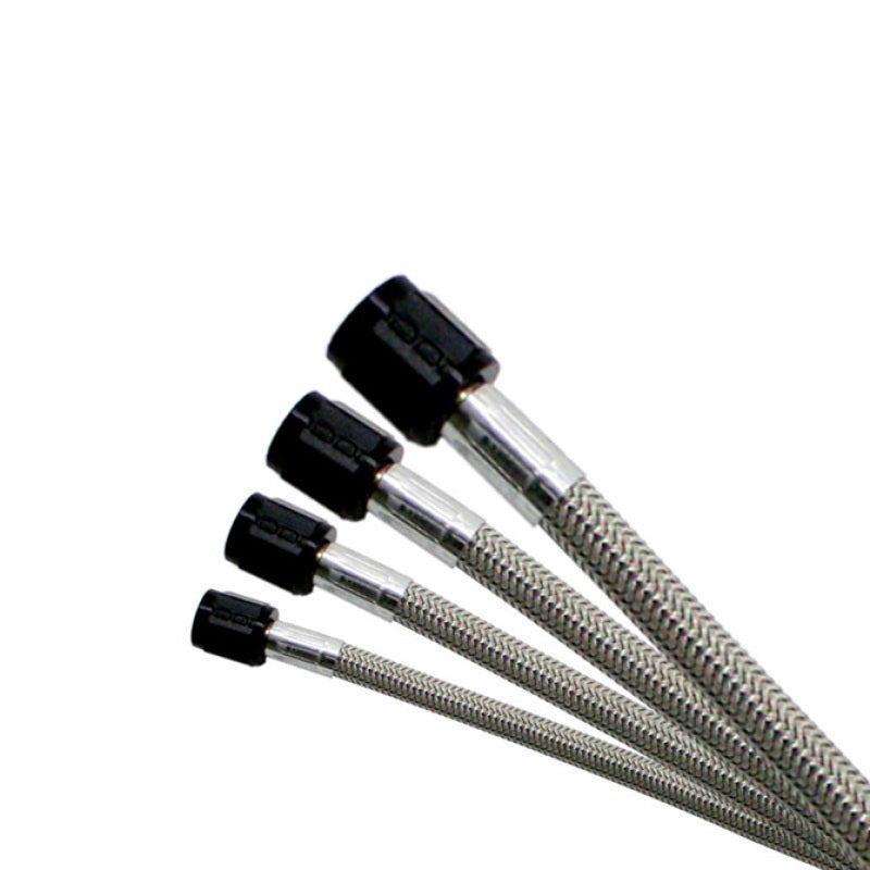 Nitrous Express 8AN 48in Stainless Steel Braided Hose (Black Ends)