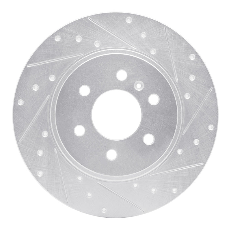 R1 06-06 Buick TERRAZA Rear Right Drilled & Slotted Silver Brake Rotor
