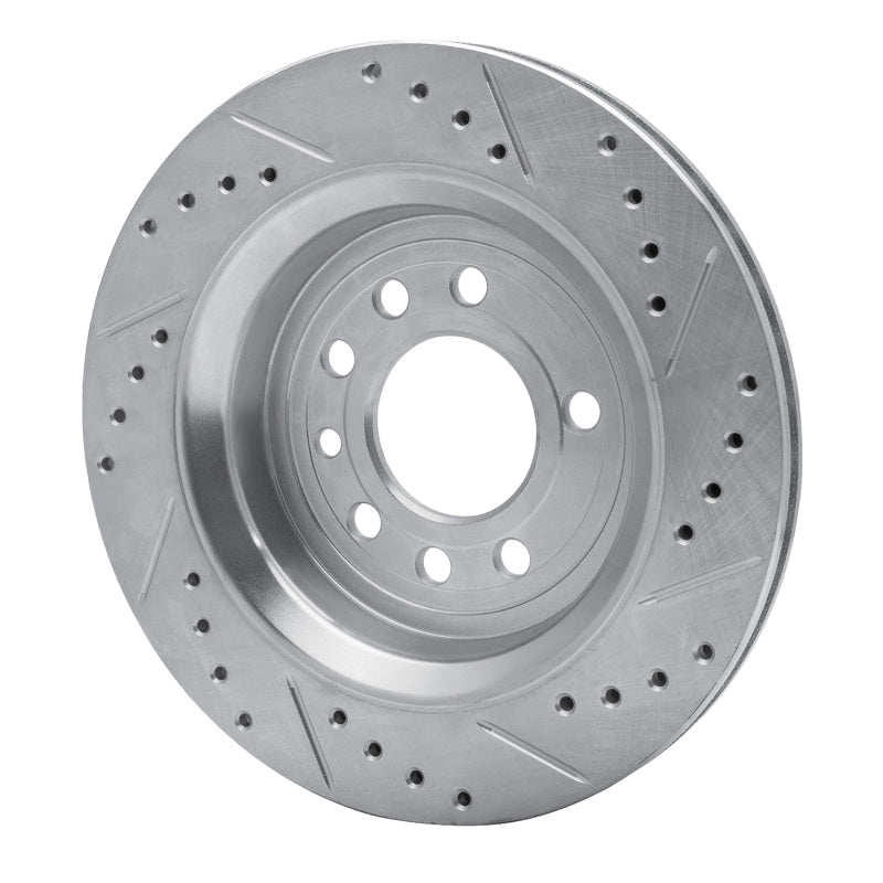 DFC 08-11 Saab 9-3 Rear Left Drilled & Slotted Silver Brake Rotor