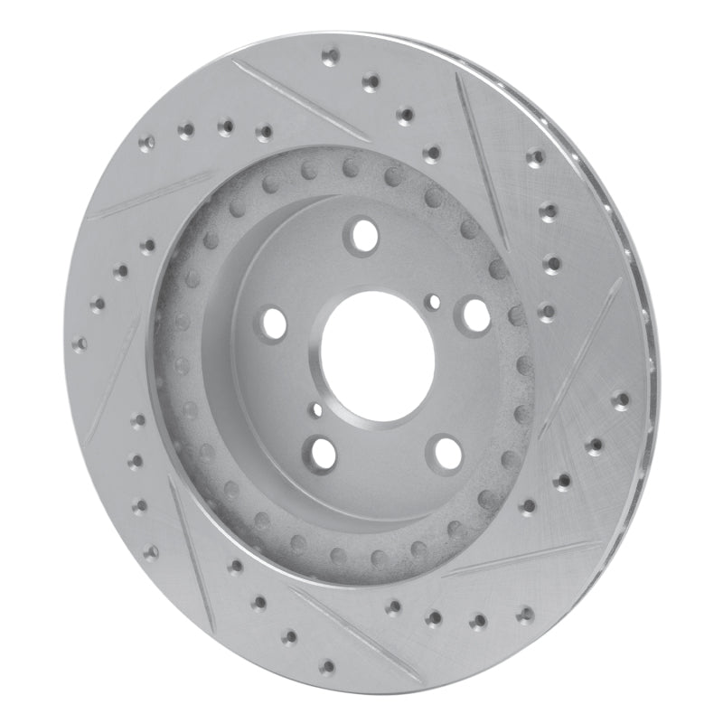 DFC 96-03 Toyota RAV4 Front Left Drilled & Slotted Silver Brake Rotor