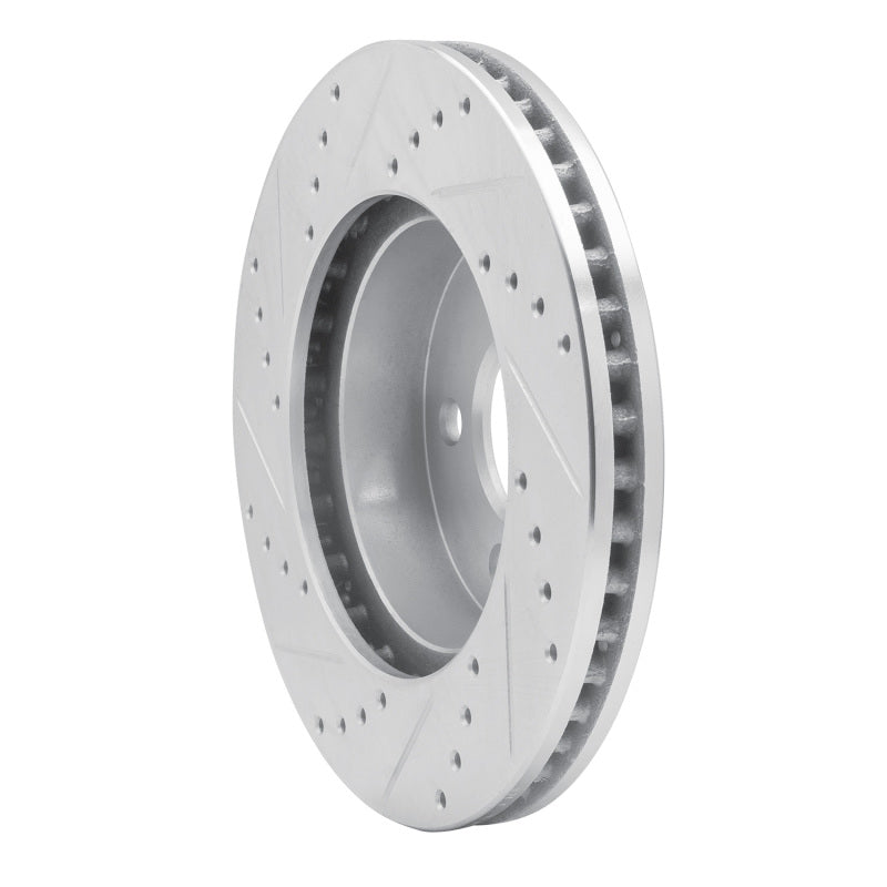 R1 02-07 Jeep Liberty Front Right Drilled & Slotted Silver Brake Rotor