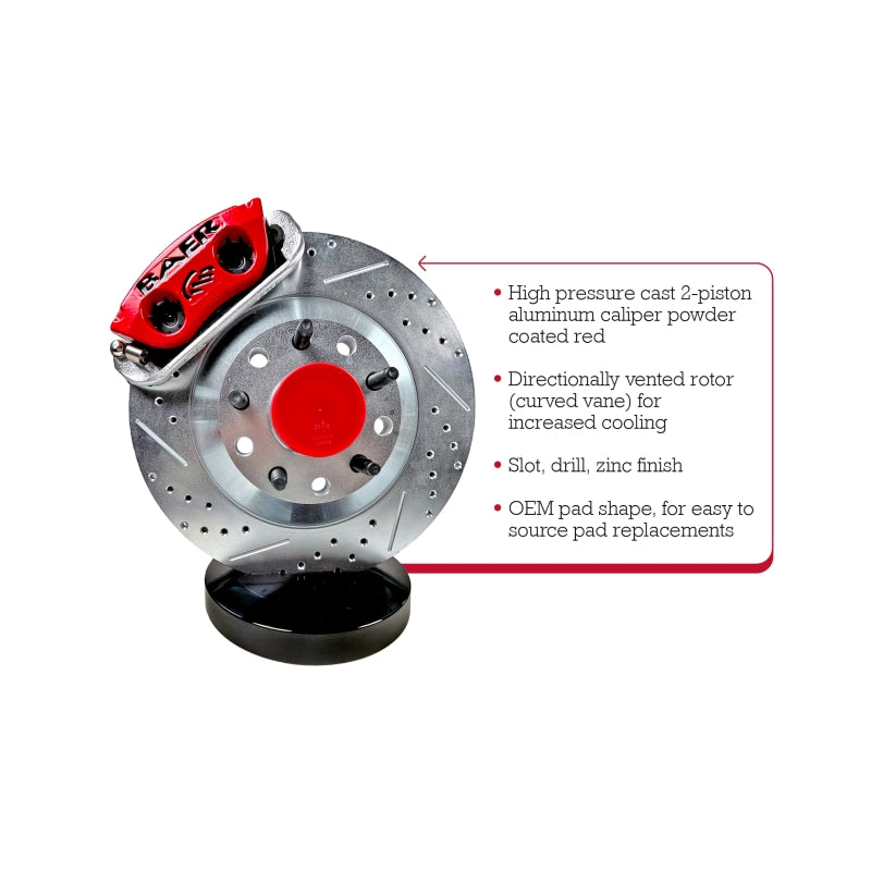 Baer Brakes 64-72 GM Chevelle/Cutlass/Skylark 13in Classic Series Front Brake Kit - Red