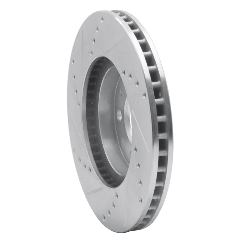 R1 95-04 Volvo 960 Front Right Drilled & Slotted Silver Brake Rotor