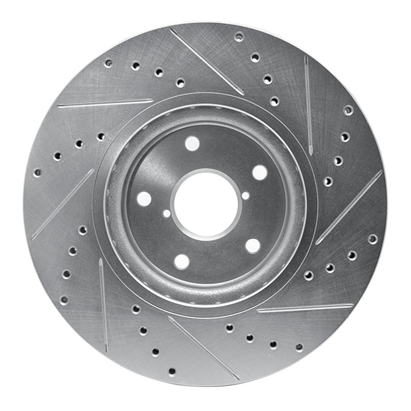 DFC 06-21 Subaru Legacy Front Left Drilled & Slotted Silver Brake Rotor