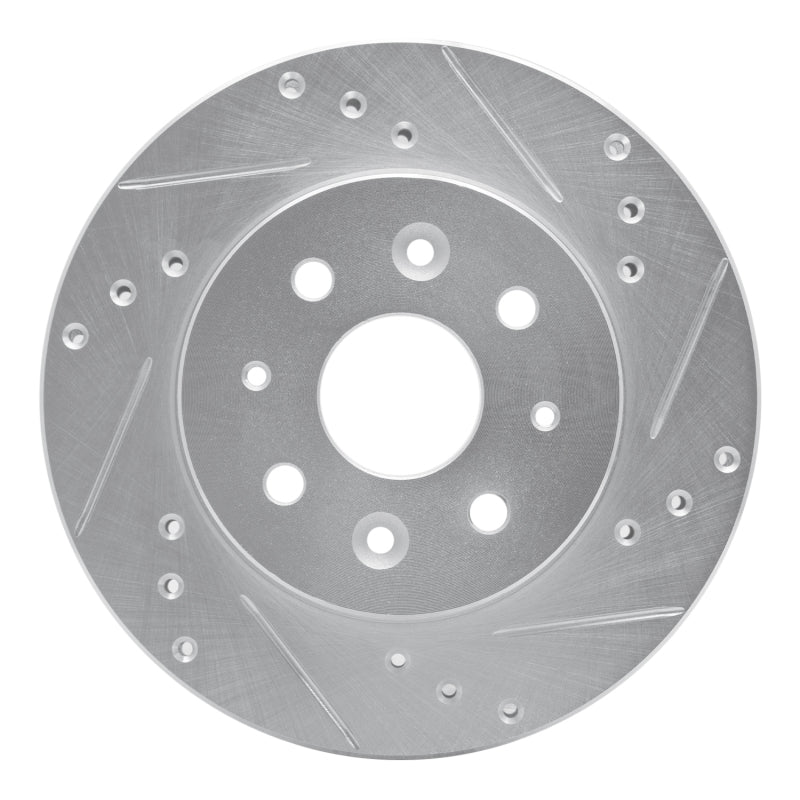 DFC 03-05 Kia Rio Front Right Drilled & Slotted Silver Brake Rotor