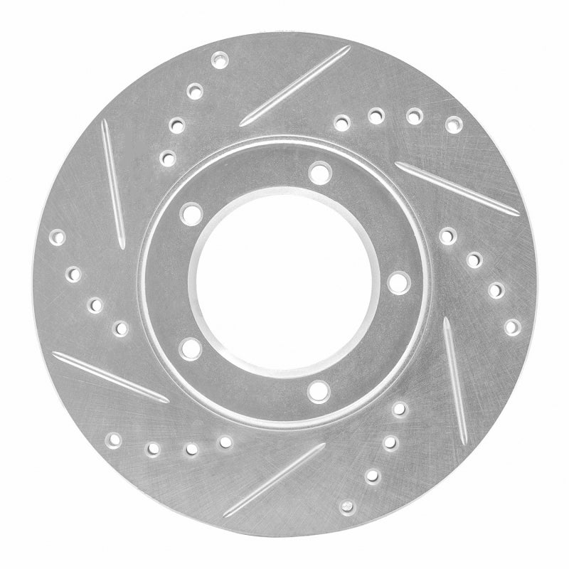 DFC 84-95 Toyota Pickup Front Left Drilled & Slotted Silver Brake Rotor