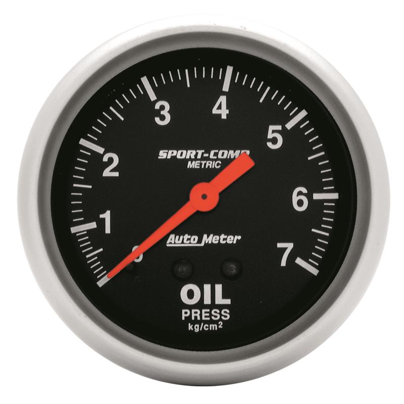 Autometer Sport-Comp 2 5/8in 7.0kg/cm2 Mechanical Oil Pressure Gauge