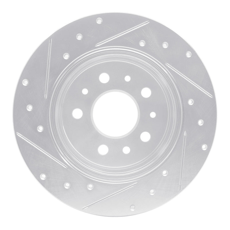 R1 61-91 Mercedes-Benz 220D Rear Right Drilled & Slotted Silver Brake Rotor
