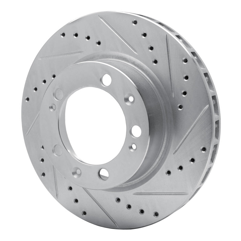 DFC 86-91 Porsche 928 Left Front Drilled & Slotted Silver Brake Rotor