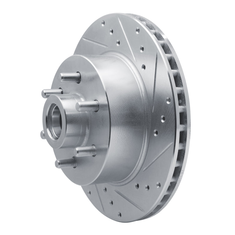 DFC 93-96 Dodge Dakota RWD Front Right Drilled & Slotted Silver Brake Rotor